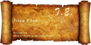 Tuza Elek névjegykártya