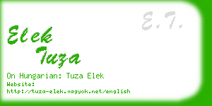 elek tuza business card